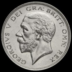 1935 George V Silver Half Crown Obverse