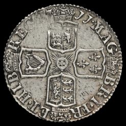 1711 Queen Anne Early Milled Silver Sixpence Reverse
