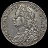 1746 George II Early Milled Silver Lima Half Crown Obverse