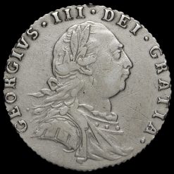 1787 George III Early Milled Silver Sixpence Obverse