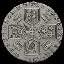 1787 George III Early Milled Silver Sixpence Reverse