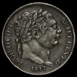 1817 George III Milled Silver Sixpence Obverse