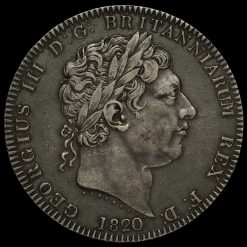 1820 George III Milled Silver LX Crown Obverse