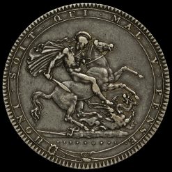 1820 George III Milled Silver LX Crown Reverse