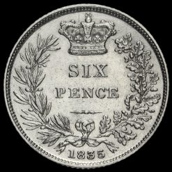 1835 William IV Milled Silver Sixpence Reverse