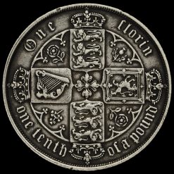 1873 Queen Victoria Gothic Florin Reverse