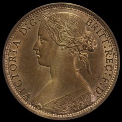 1873 Queen Victoria Bun Head Penny Obverse