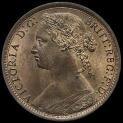 1874 H Queen Victoria Bun Head Penny Obverse