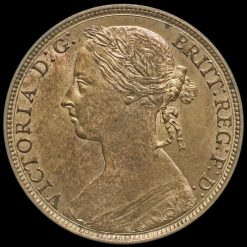 1882 H Queen Victoria Bun Head Penny Obverse
