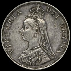 1887 Queen Victoria Jubilee Head Silver Double Florin Obverse