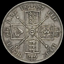 1887 Queen Victoria Jubilee Head Silver Double Florin Reverse