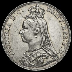 1888 Queen Victoria Jubilee Head Silver Crown Obverse