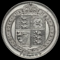 1889 Queen Victoria Jubilee Head Silver Shilling Reverse
