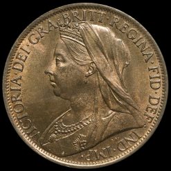1898 Queen Victoria Veiled Head Penny Obverse