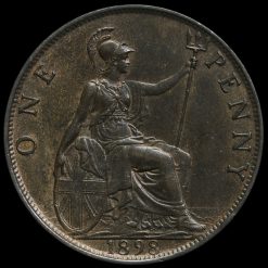 1898 Queen Victoria Veiled Head Penny Reverse