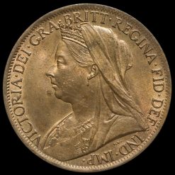 1901 Queen Victoria Veiled Head Penny Obverse