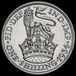 1934 George V Silver Shilling Reverse