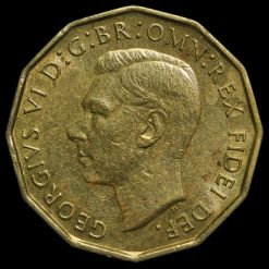 1949 George VI Brass Threepence Obverse