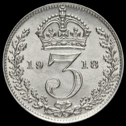 1918 George V Silver Threepence Reverse