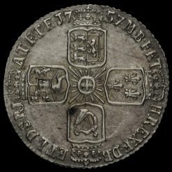 1757 George II Early Milled Silver Sixpence Reverse