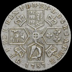 1787 George III Early Milled Silver Shilling Reverse