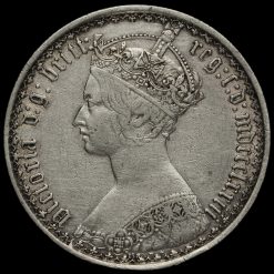 1873 Queen Victoria Gothic Florin Obverse