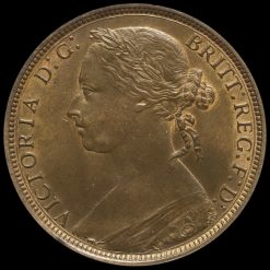 1881 H Queen Victoria Bun Head Penny Obverse