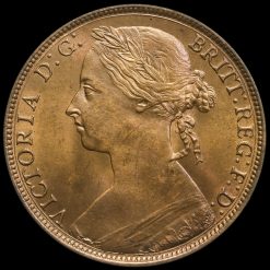 1882 H Queen Victoria Bun Head Penny Obverse