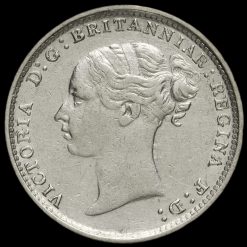 1886 Queen Victoria Young Head Silver Threepence Obverse