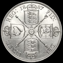 1887 Queen Victoria Jubilee Head Silver Florin Reverse