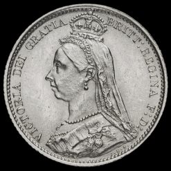 1887 Victoria Jubilee Head Silver Sixpence Obverse