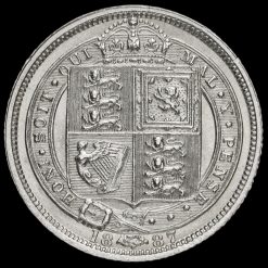 1887 Victoria Jubilee Head Silver Sixpence Reverse