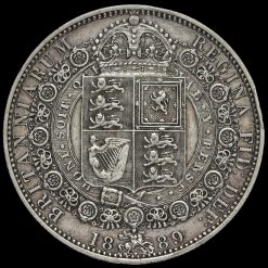 1889 Queen Victoria Jubilee Head Silver Half Crown Reverse