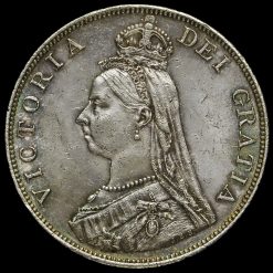 1890 Queen Victoria Jubilee Head Silver Double Florin Obverse