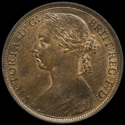 1890 Queen Victoria Bun Head Penny Obverse
