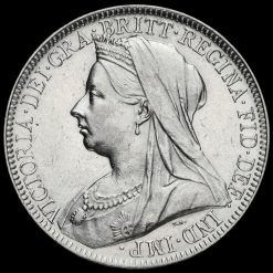 1899 Queen Victoria Veiled Head Silver Florin Obverse