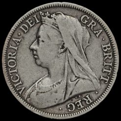 1900 Queen Victoria Veiled Head Silver Half Crown Obverse
