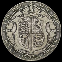 1904 Edward VII Silver Half Crown Reverse