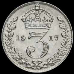 1917 George V Silver Threepence Reverse