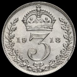 1918 George V Silver Threepence Reverse