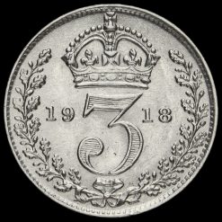 1918 George V Silver Threepence Reverse