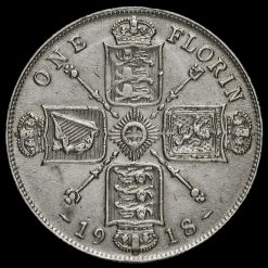 1918 George V Silver Florin Reverse