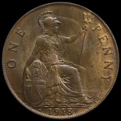 1918 H George V Penny Reverse