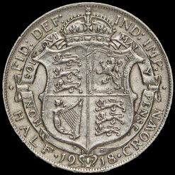 1918 George V Silver Half Crown Reverse