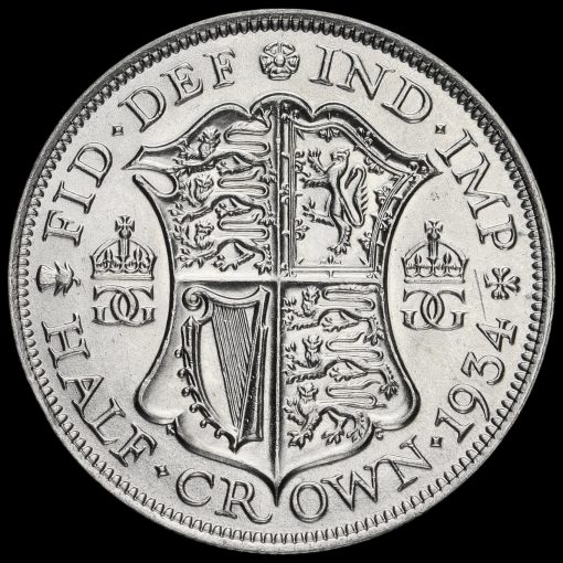1934 George V Silver Half Crown Reverse