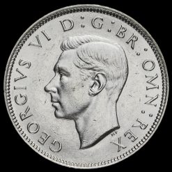 1941 George VI Silver Two Shilling Coin / Florin Obverse