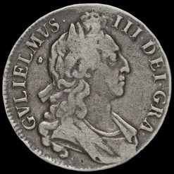 1696 William III Early Milled Silver Octavo Crown Obverse