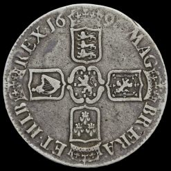 1696 William III Early Milled Silver Octavo Crown Reverse