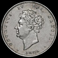 1826 George IV Milled Silver Shilling Obverse