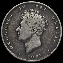 1827 George IV Milled Silver Shilling Obverse